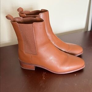 J. Crew Chestnut Leather Chelsea Boots